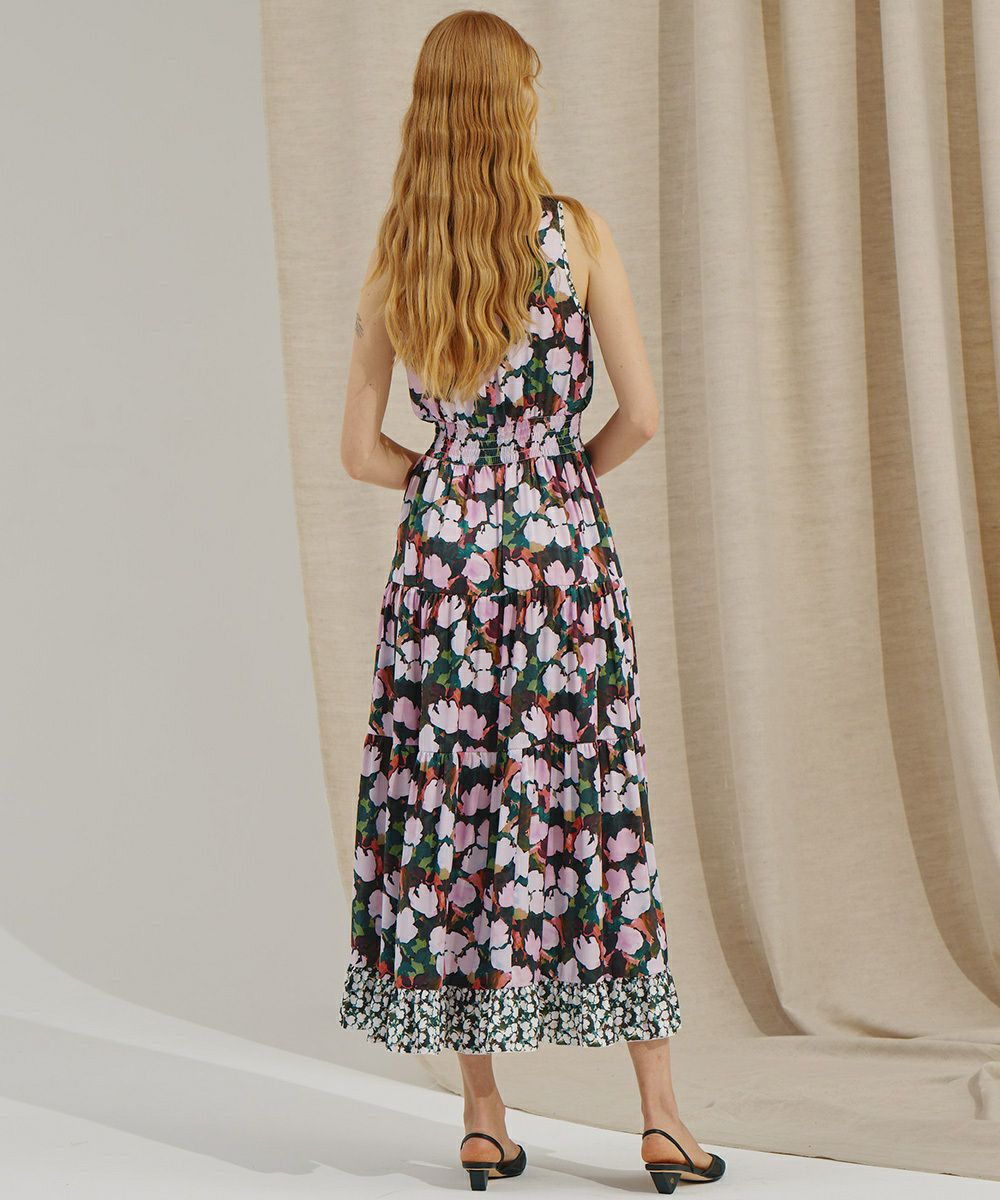 CORCOVADO ノースリーブワンピース 38 CORCOVADO / Polyester Ciffon ノースリーブドレス(SALE) DRESS Night