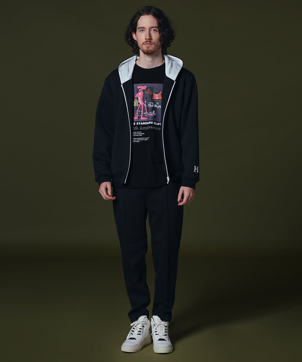 D/him H刺繍ダンボールニットジップパーカー OUTERS Night STORE
