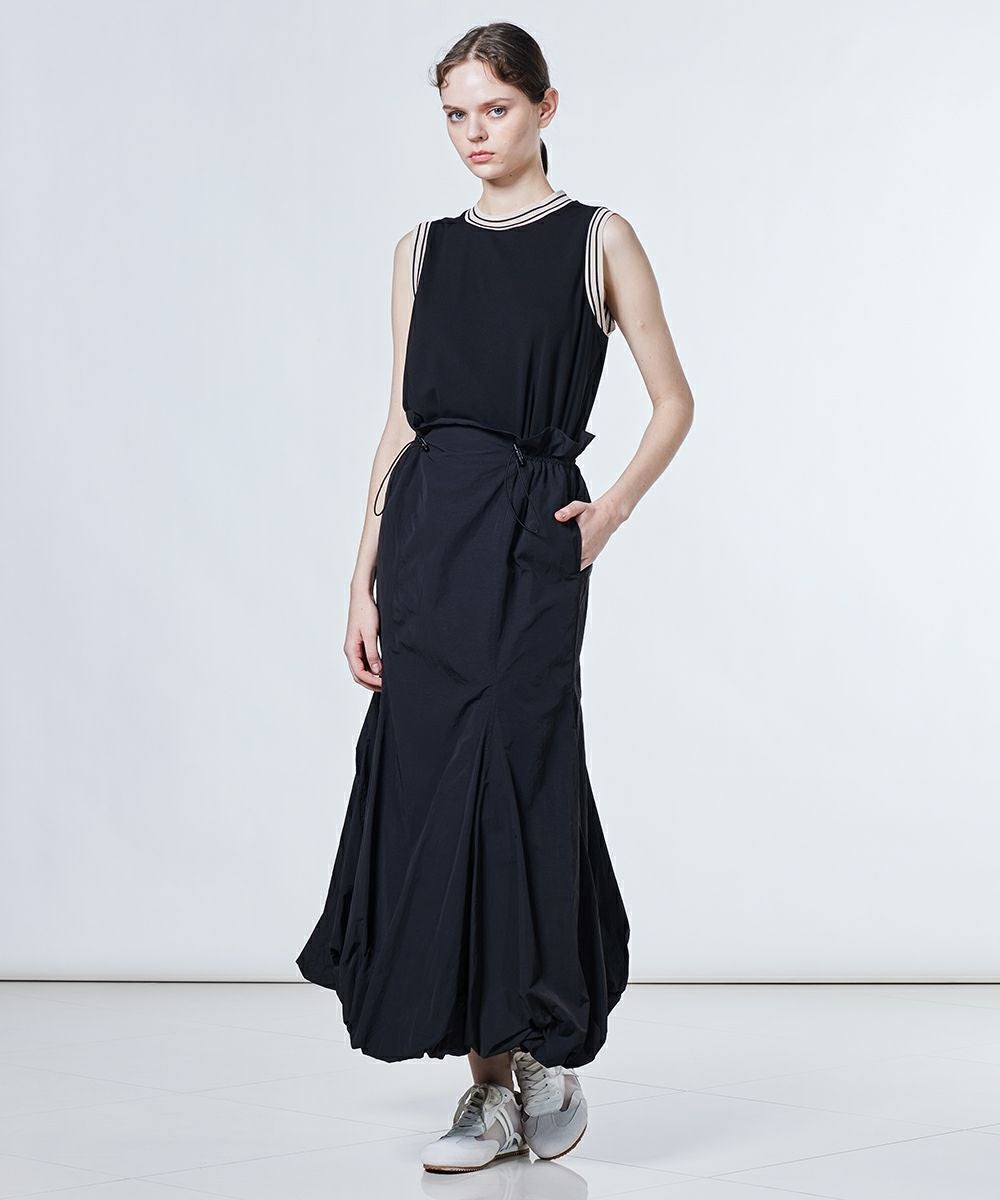 2025ss タグ付 ESSENTIAL ライトワッシャータフタスカート 38 ESSENTIAL / ライトワッシャータフタスカート BOTTOMS Night STORE