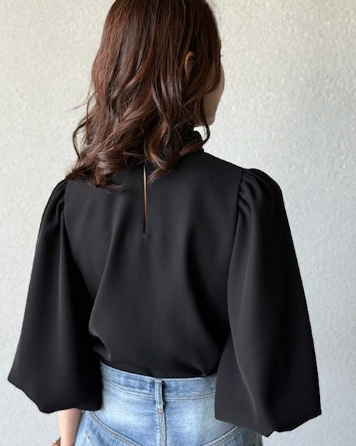 AKKO×Sov. / ボウタイパフスリーブブラウス(WEB限定) TOPS AKKO×Sov. / ボウタイパフスリーブブラウス(WEB限定) TOPS