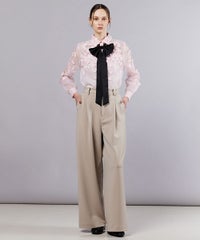 Sov. / オーガンジーフラワーボウタイシャツ TOPS Night STORE 