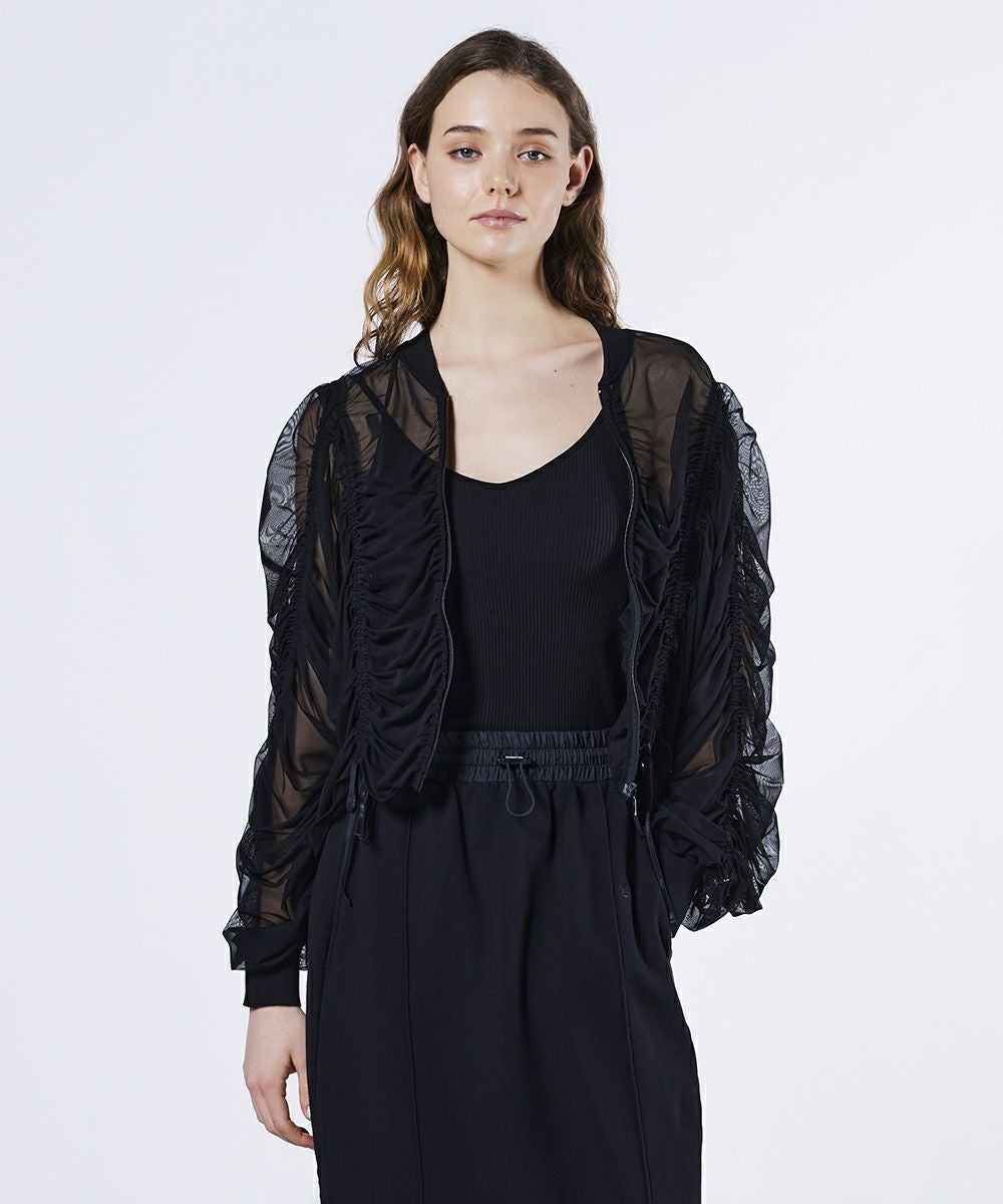 ESSENTIAL / チュールドローストリングジャケット OUTERS Night STORE
