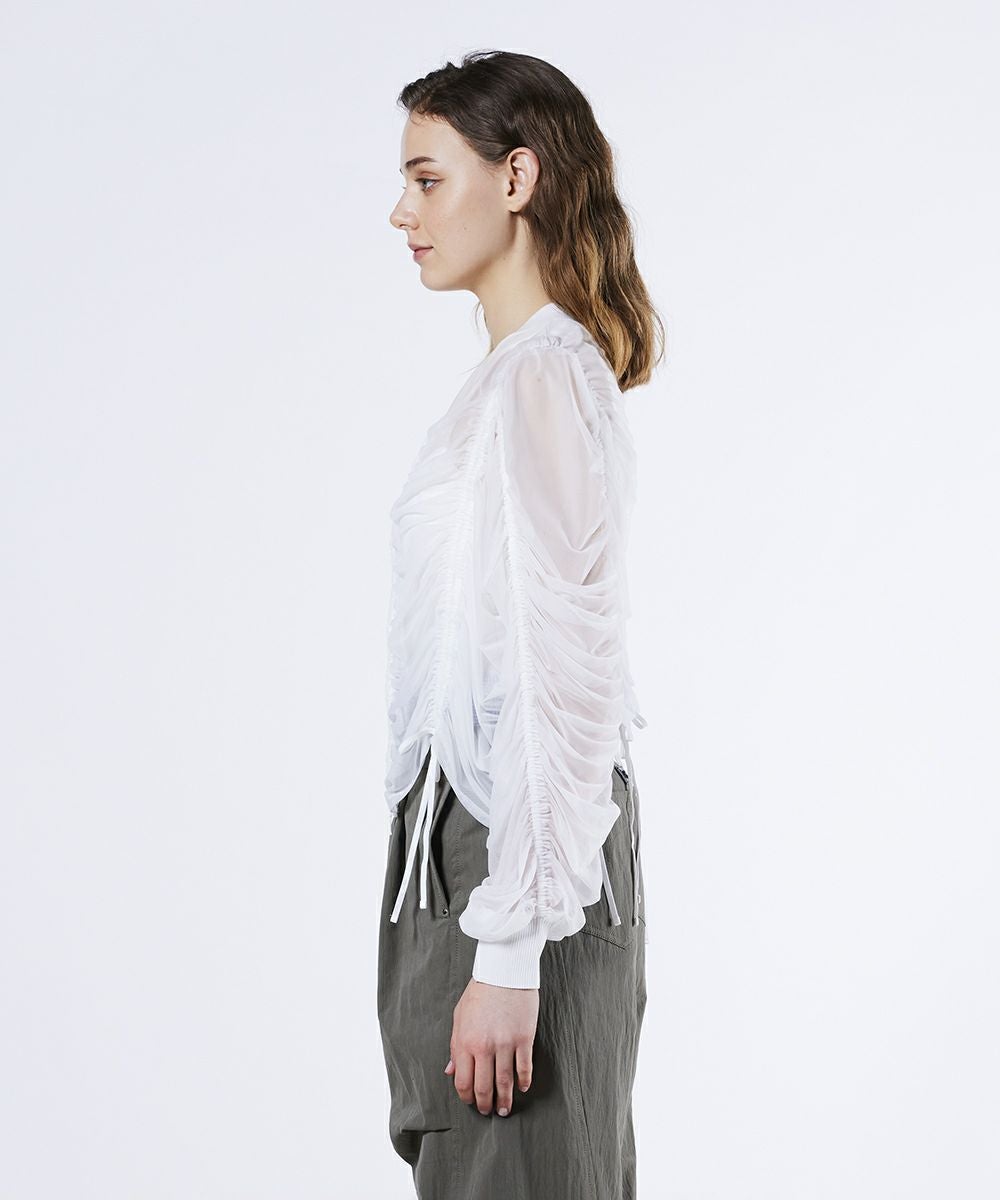 ESSENTIAL / チュールドローストリングジャケット OUTERS Night STORE