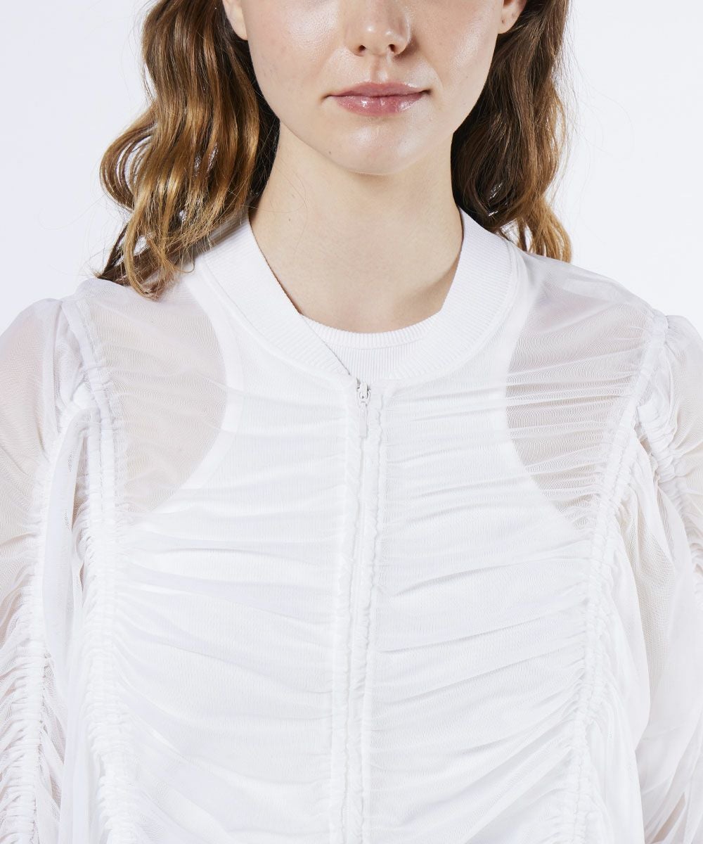 ESSENTIAL / チュールドローストリングジャケット OUTERS Night STORE