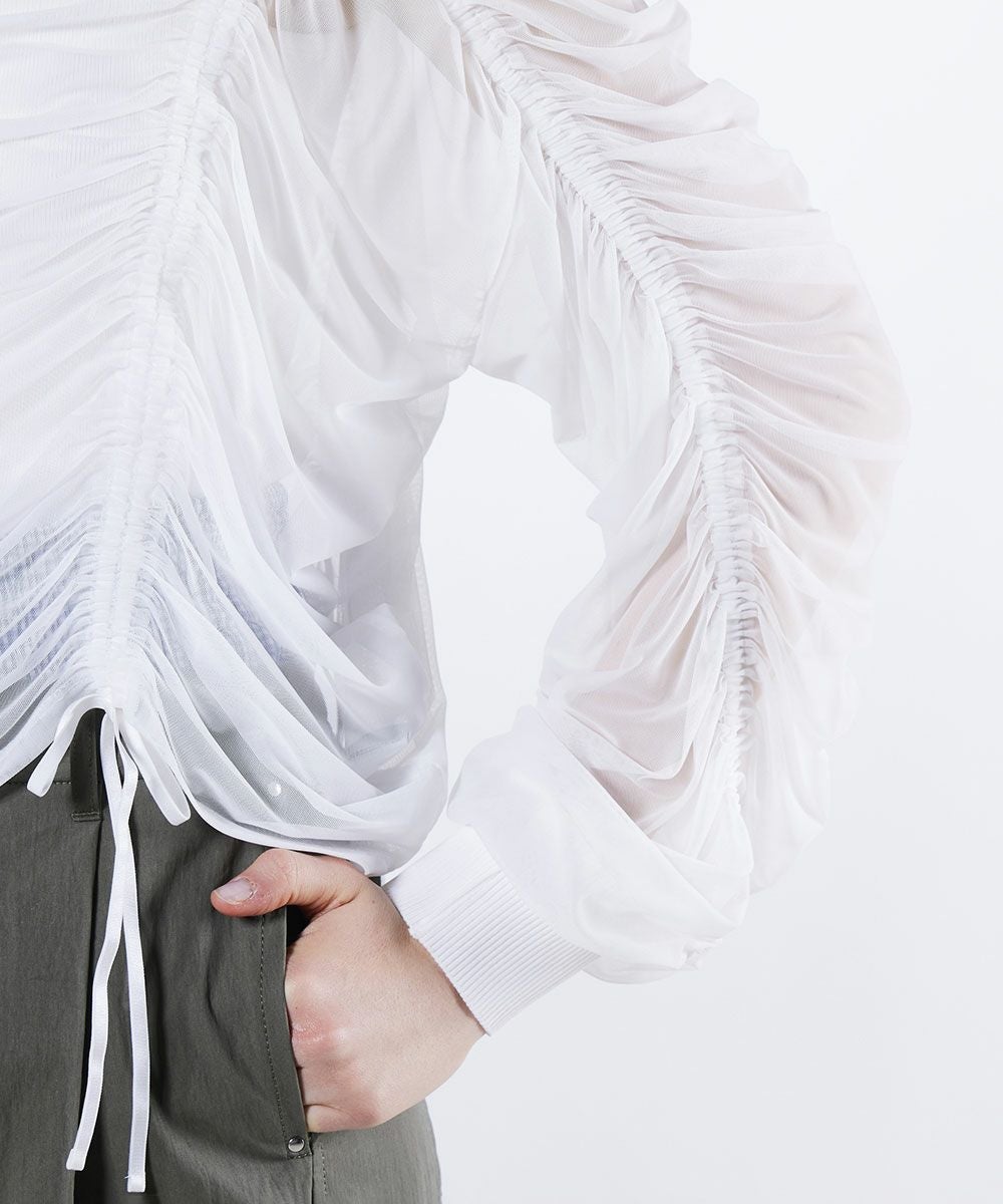 ESSENTIAL / チュールドローストリングジャケット OUTERS Night STORE