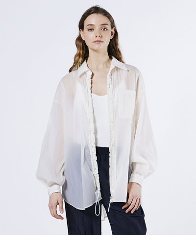 ESSENTIAL / シアーギャザーブラウス TOPS Night STORE | ダブル 