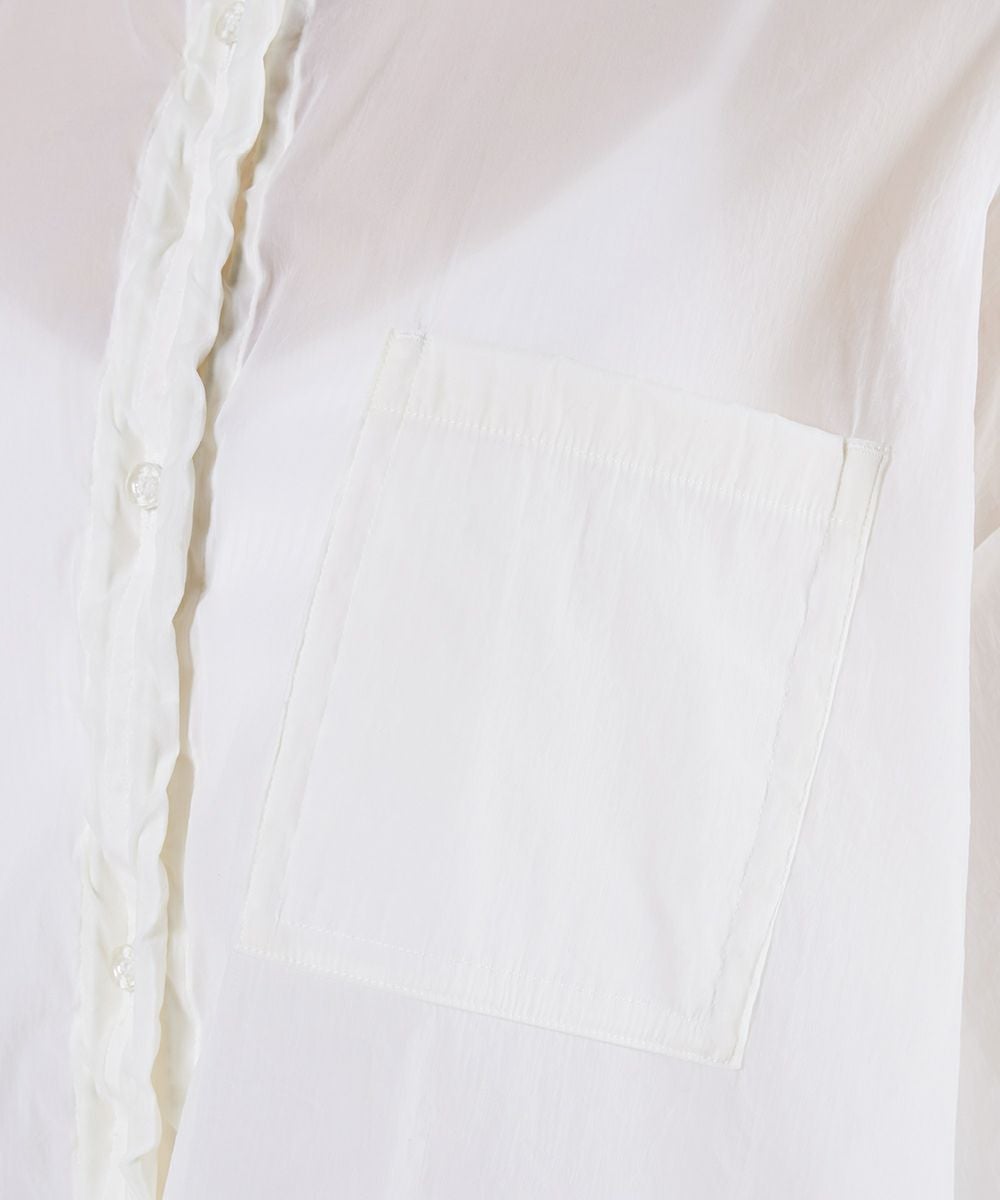 ダブルスタンダードクロージング] ESSENTIAL /シアーギャザーブラウス ESSENTIAL / シアーギャザーブラウス TOPS Night STORE | ダブル