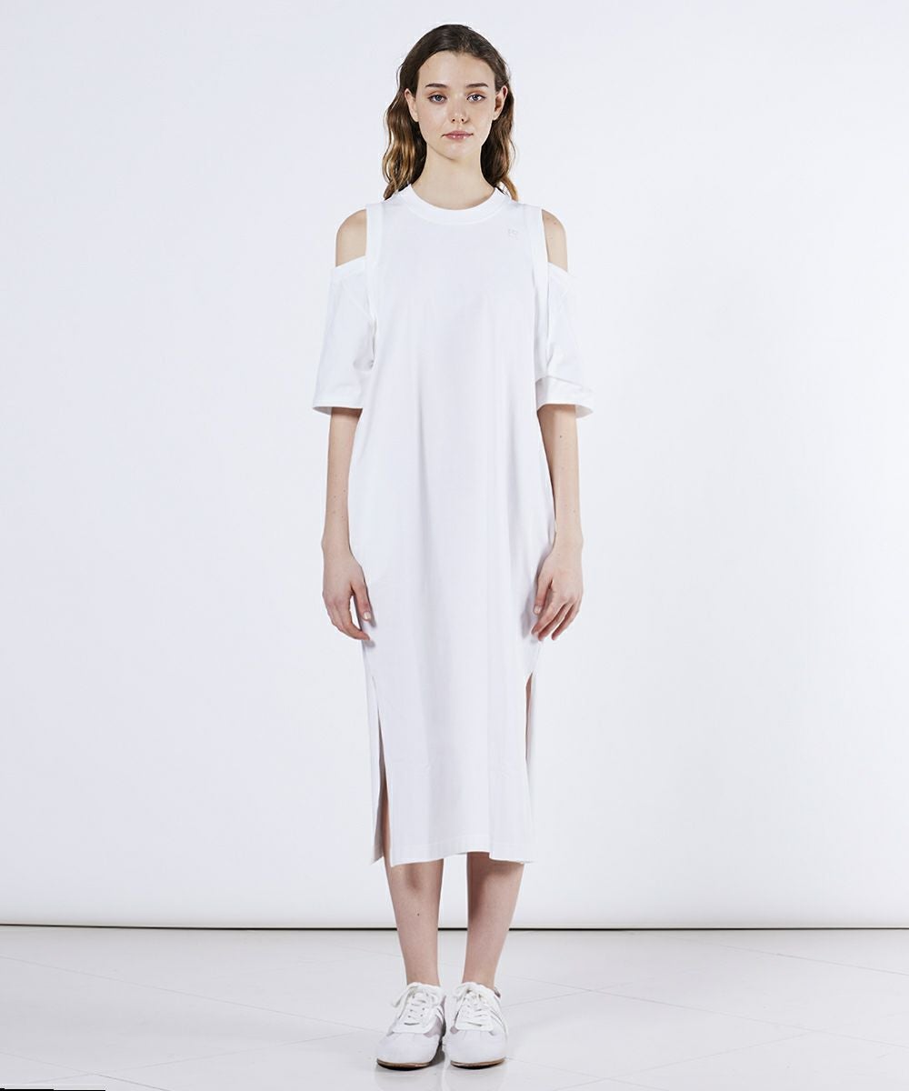正規品 ESSENTIAL / カットアウトワンピース ESSENTIAL / 強撚カットアウトワンピース DRESS Night STORE | ダブル
