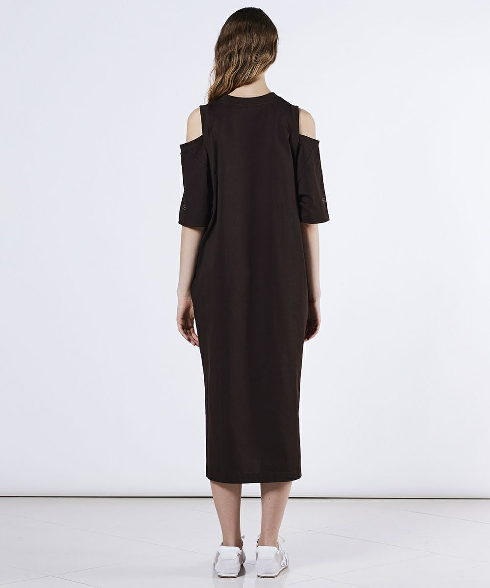 正規品 ESSENTIAL / カットアウトワンピース ESSENTIAL / 強撚カットアウトワンピース DRESS Night STORE | ダブル