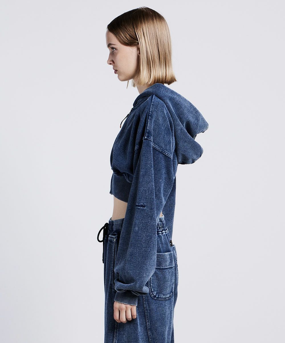 DIESEL ネイビー デニムジャケット　ロゴ　クロップドパーカー DIESEL｜メンズ ジップアップパーカー S-BLAXTO-HOOD-ZIP | Rakuten