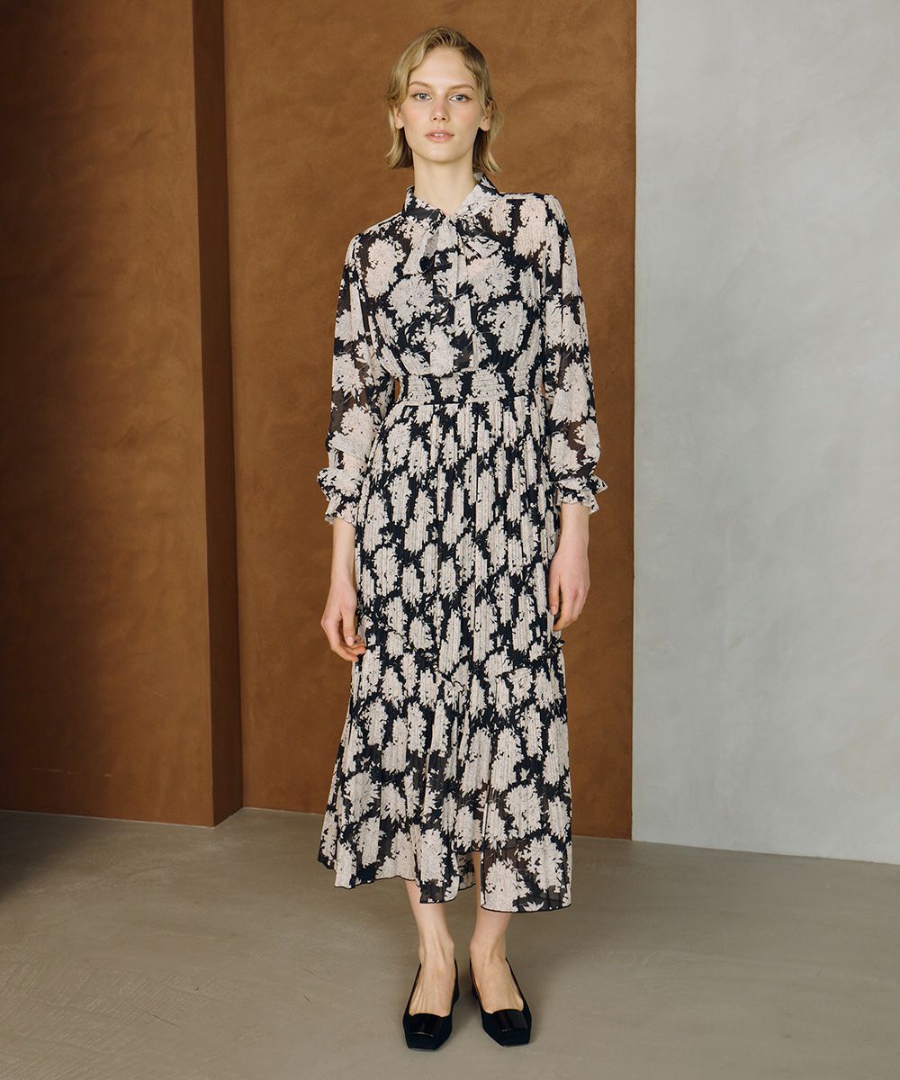 CORCOVADO / Polyester Chiffon ボウタイドレス DRESS Night STORE