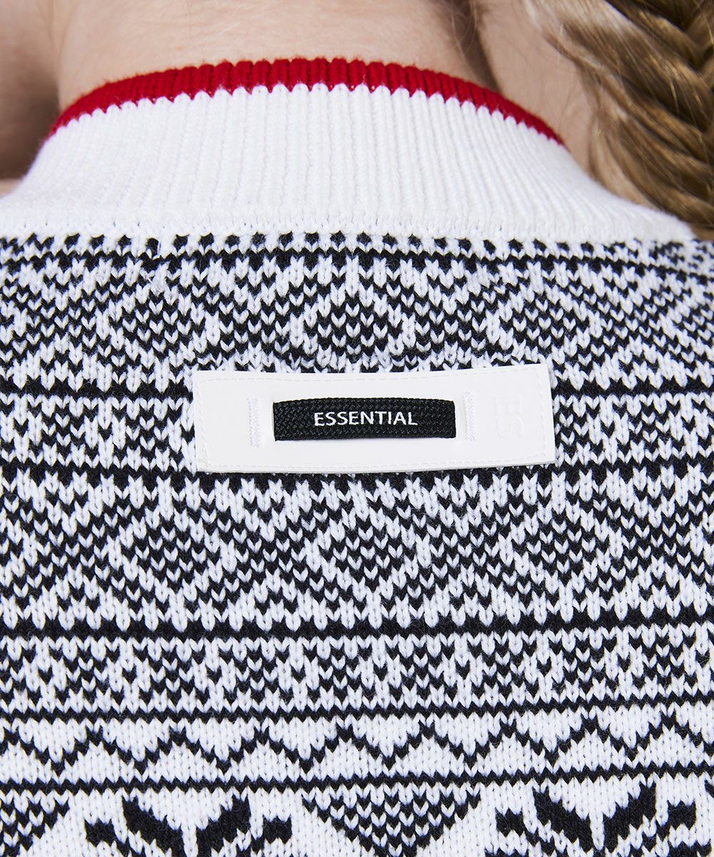 ESSENTIAL / スノー柄 ノルディックニット TOPS Night STORE | ダブル