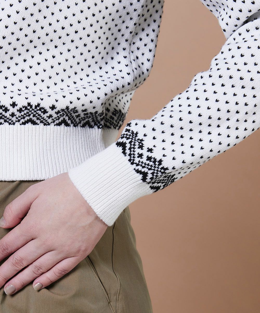 ESSENTIAL / スノー柄 ノルディックニット TOPS Night STORE | ダブル ESSENTIAL / スノー柄 ノルディックニット TOPS Night STORE | ダブル