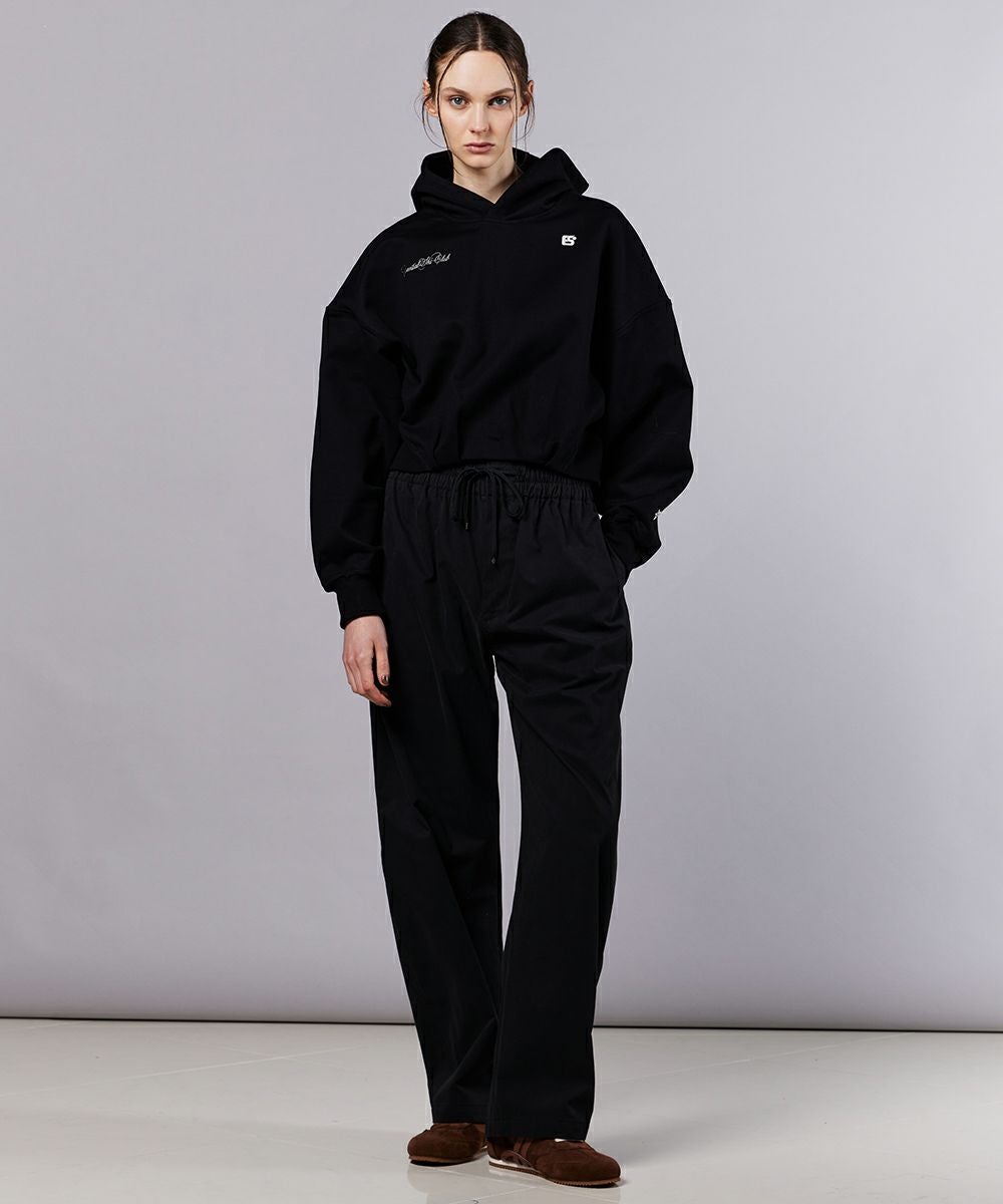 SOV ダブルスタンダードクロージングパーカー カーブパンツ上下セット ブラック ESSENTIAL / ハードコンパクト 裏毛パーカー TOPS Night STORE