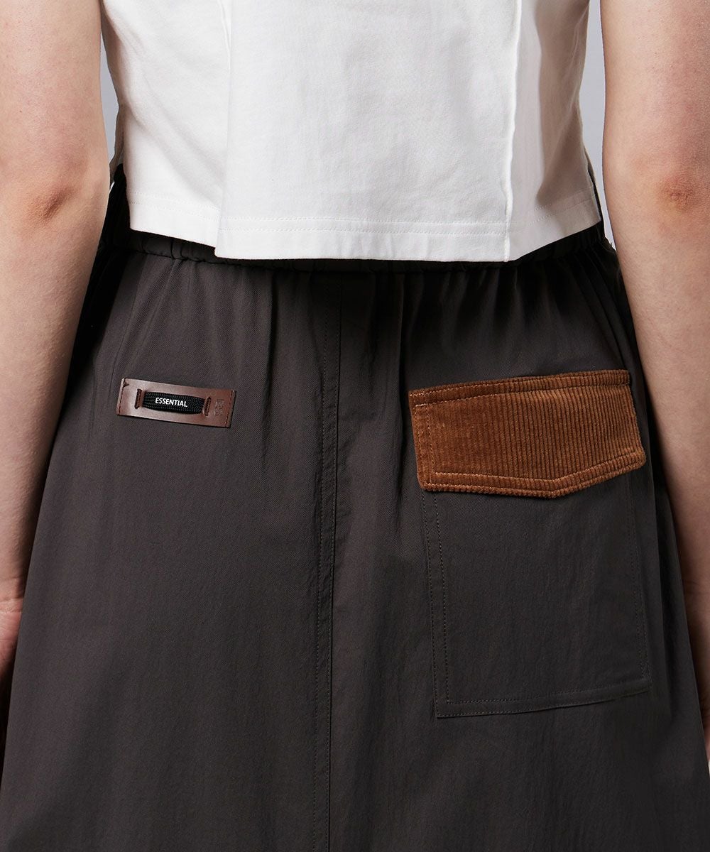 ESSENTIAL / フロストナイロン ドローストリングスカート BOTTOMS