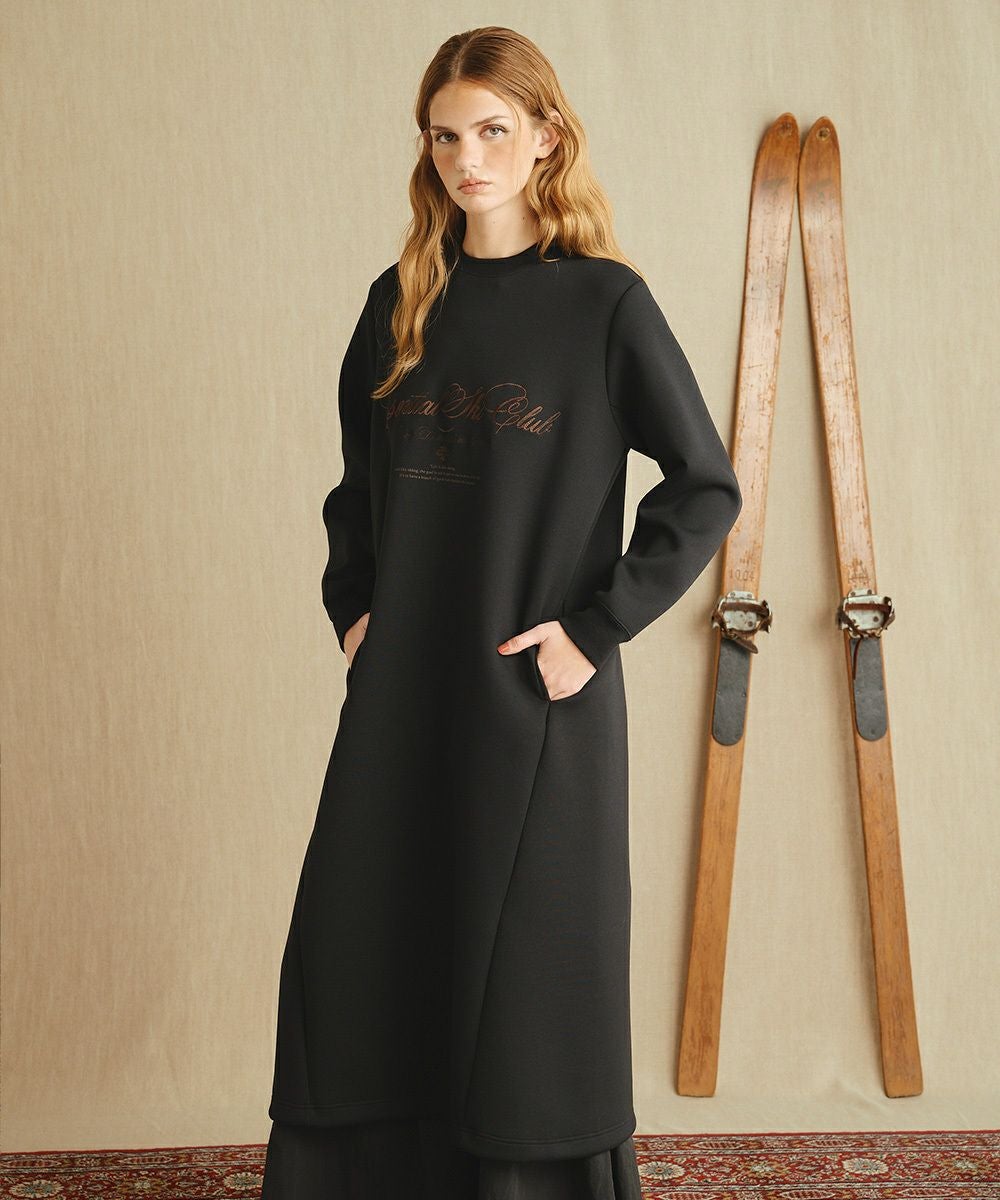 PGG ブラック 長袖 ワンピース ESSENTIAL / モノフィラ ロングワンピース DRESS Night STORE | ダブル