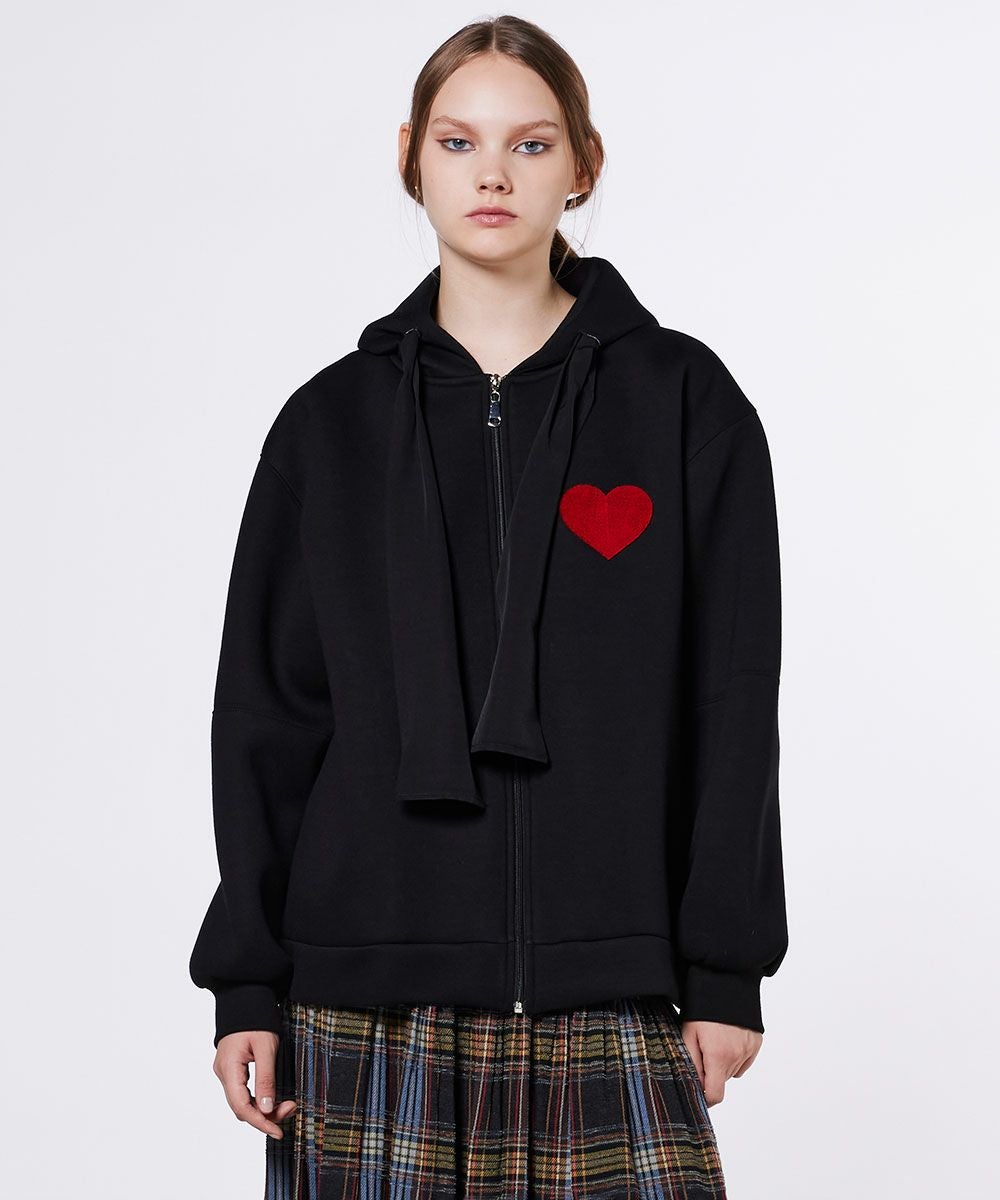 DSC / ハートワッペンジップパーカー TOPS Night STORE | ダブル