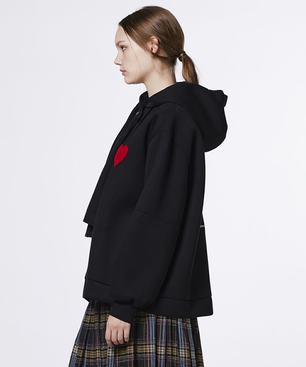 DSC / ハートワッペンジップパーカー TOPS Night STORE | ダブル