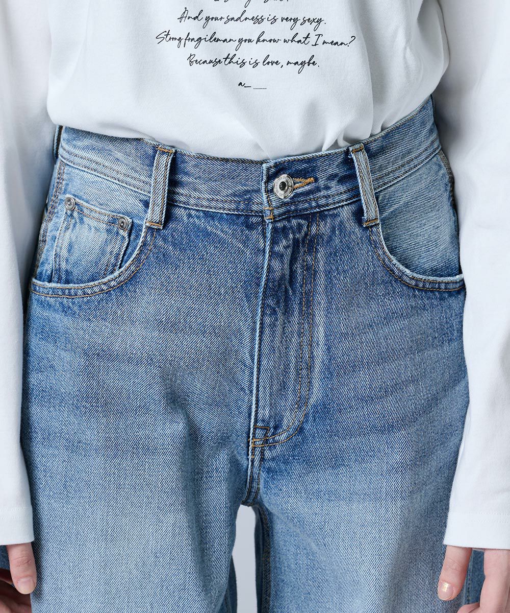 AKKO×Sov. / スリットヘムバギーパンツ(WEB限定) BOTTOMS Night STORE