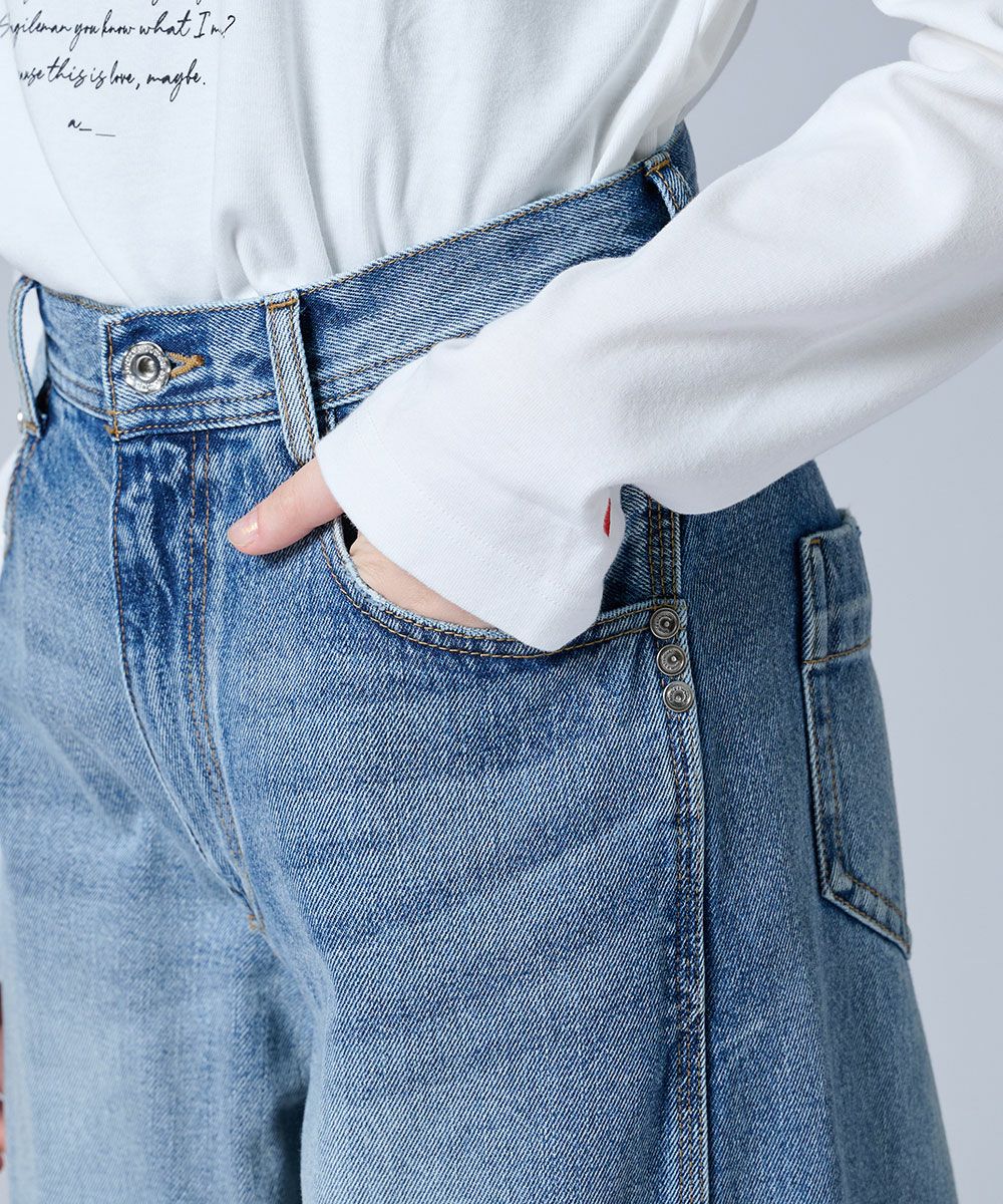 AKKO×Sov. / スリットヘムバギーパンツ(WEB限定) BOTTOMS Night STORE AKKO×Sov. / スリットヘムバギーパンツ(WEB限定) BOTTOMS Night STORE