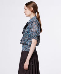 DSC / フラワープリントシフォンブラウス TOPS Night STORE | ダブル 