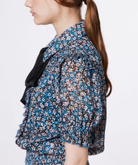 DSC / フラワープリントシフォンブラウス TOPS Night STORE | ダブル 
