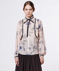 Sov. / フラワーシフォンブラウス TOPS Night STORE | ダブル 