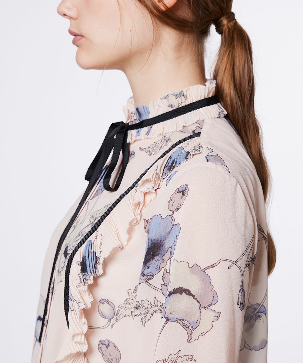 ダブルスタンダード Sov フラワーシフォンブラウス 完売品 DOUBLE STANDARD CLOTHING - ダブルスタンダード Sov フラワーシフォン