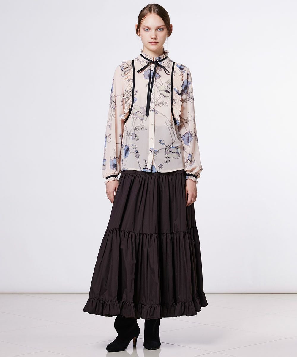Sov. / レオパードシフォンブラウス（WEB限定） Sov. / フラワーシフォンブラウス TOPS Night STORE | ダブル