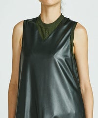 Sov. / フェイクレザージャンパースカート DRESS Night STORE | ダブル 