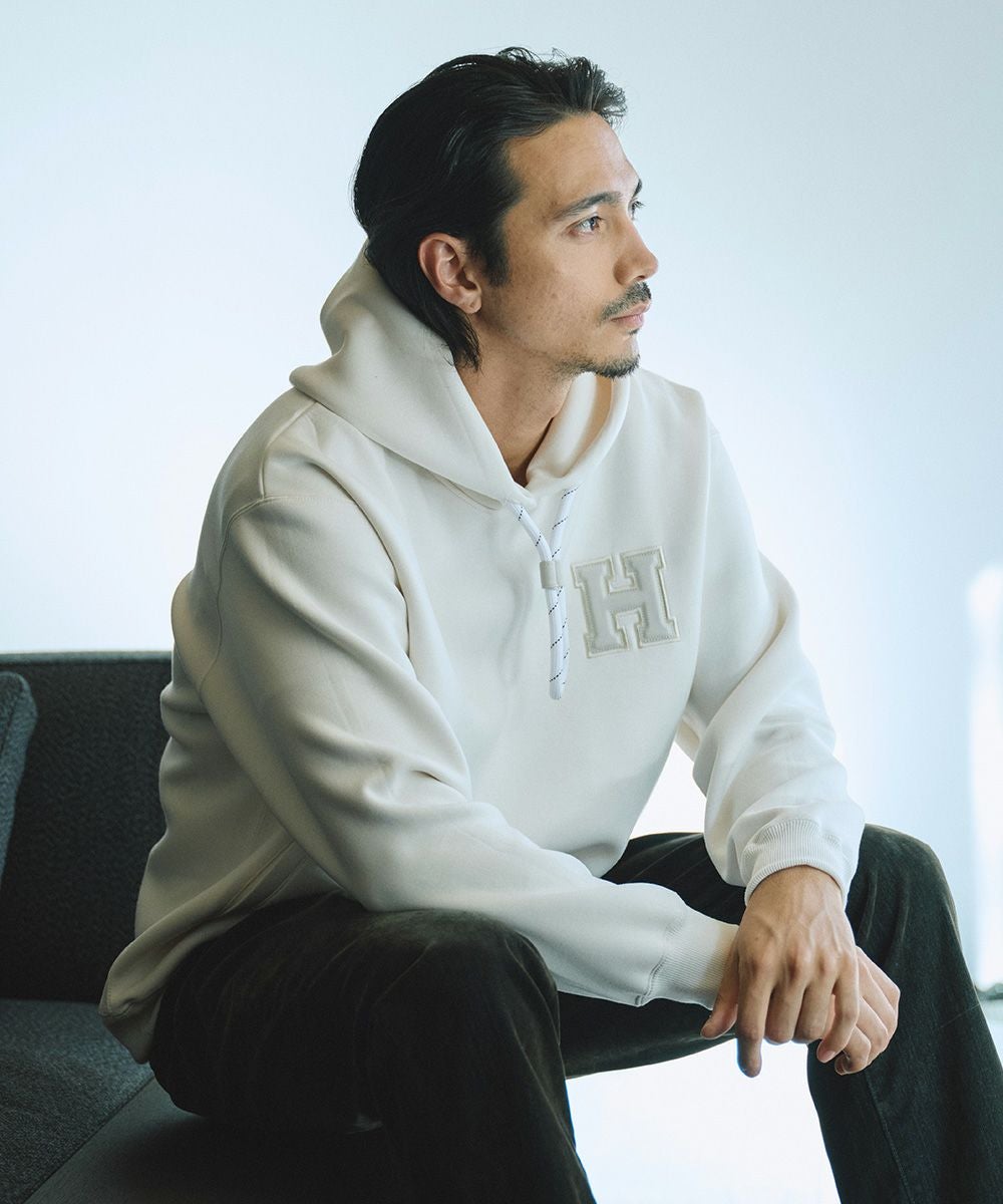 D/him ダブルスタンダードクロージング ヒム ダンボニットパーカー D/him H刺繍ダンボールニットジップパーカー OUTERS Night STORE