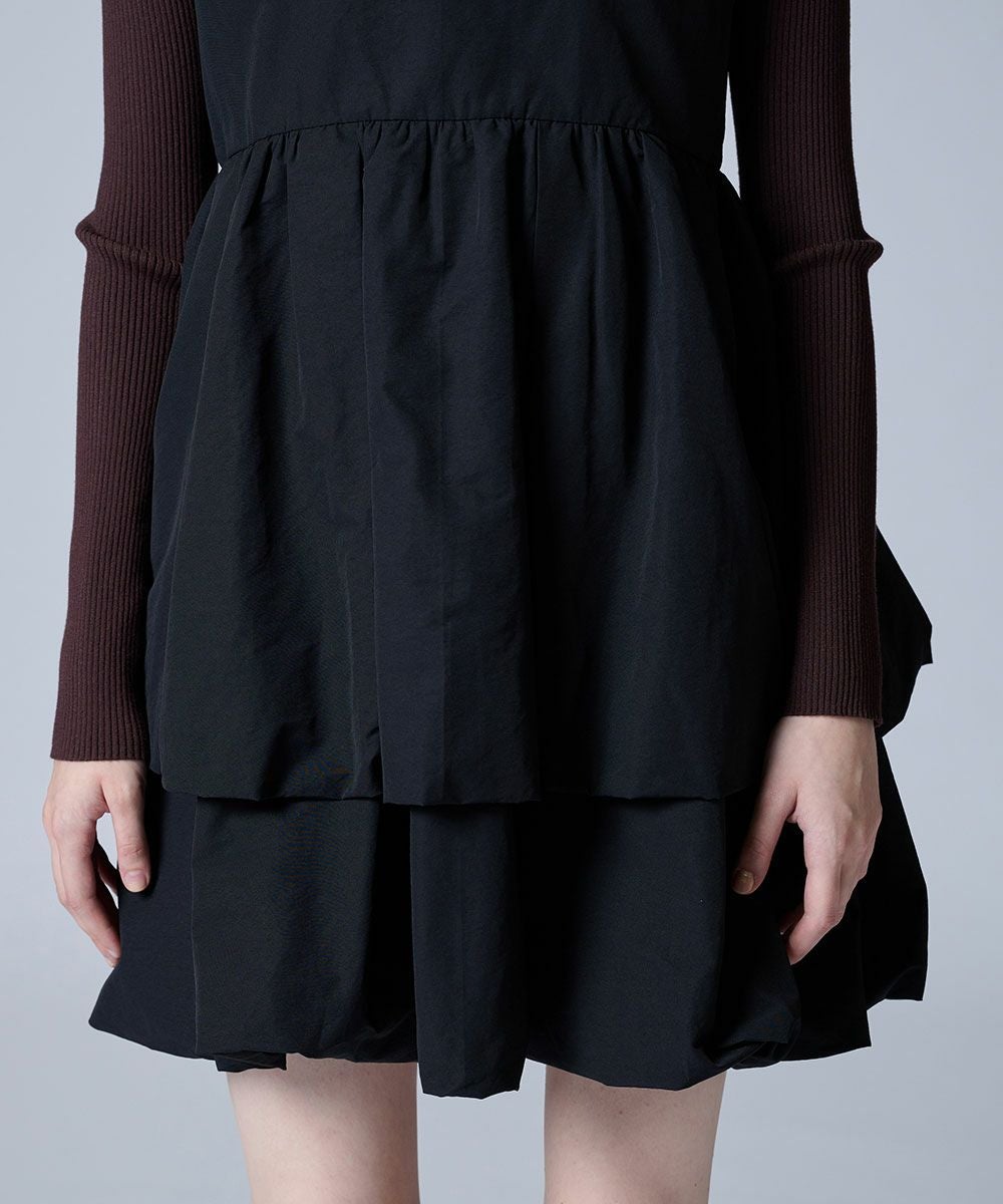 【美品】ダブルスタンダードクロージング　ティアードバルーンワンピース　黒 DSC / ティアードバルーンワンピース(SALE) DRESS Night STORE
