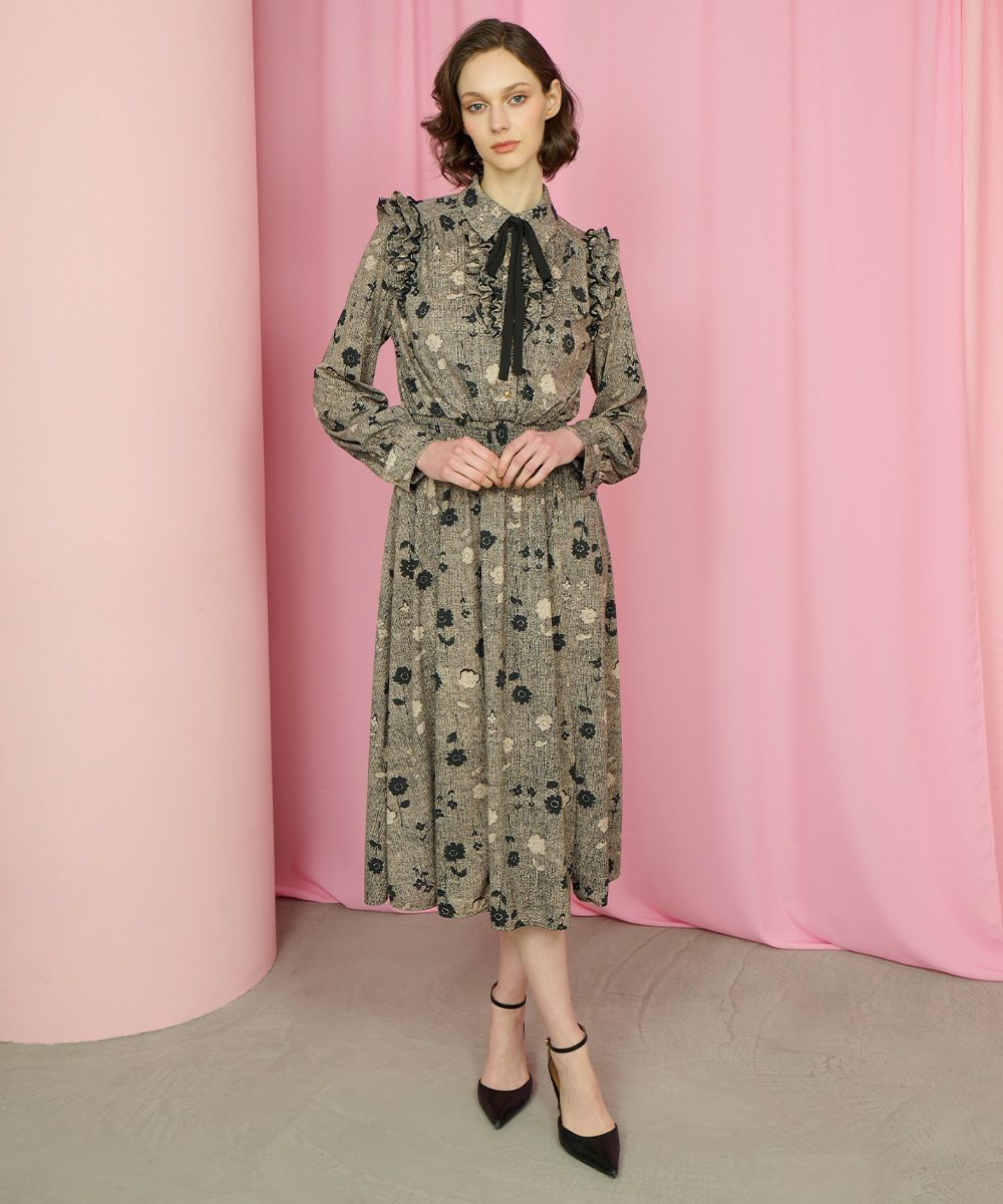 CORCOVADO / Polyester Chiffon ボウタイドレス DRESS Night STORE