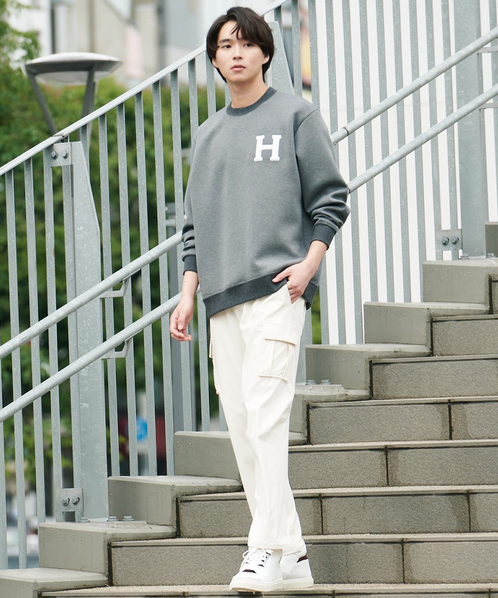 D/him H刺繍ダンボールニットロンT TOPS Night STORE | ダブル
