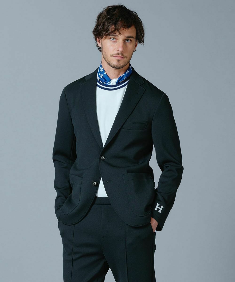 美品 ダブルスタンダードクロージングヒム ダブルジャケット シルク ネイビー M D/him ストレッチダブルジャケット JACKETS Night STORE | ダブル