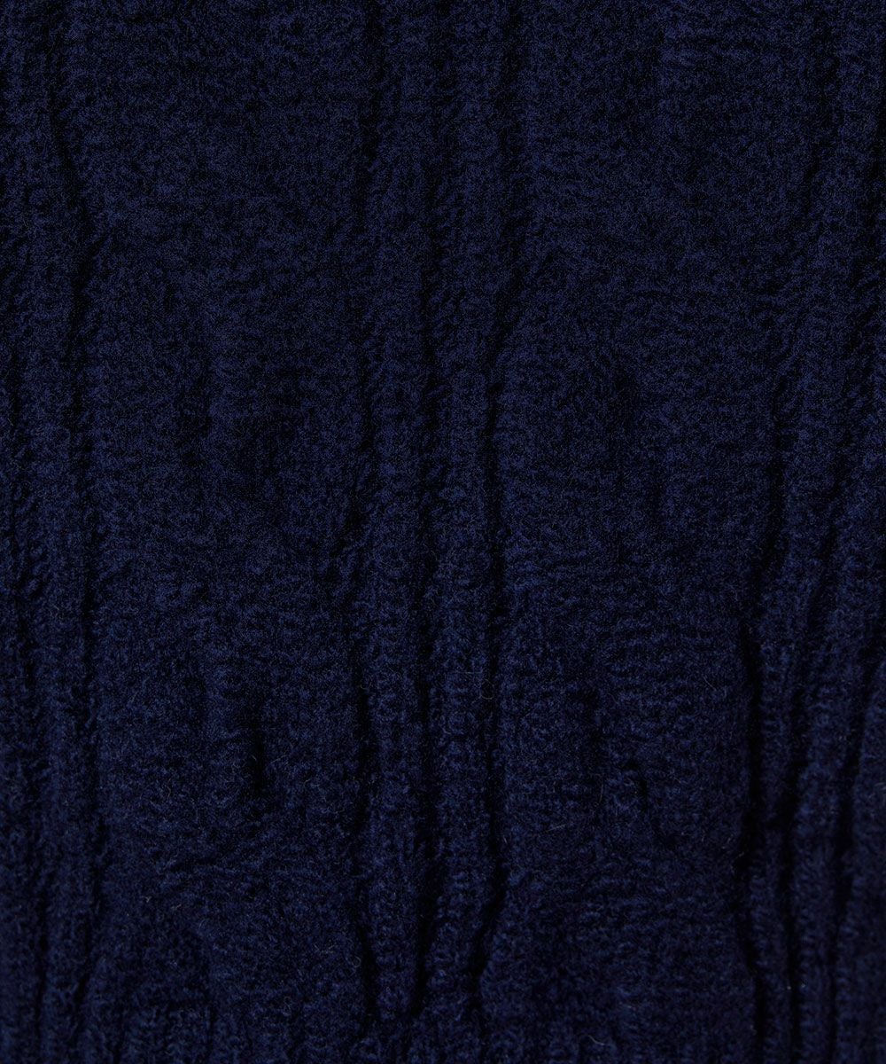 ESSENTIAL / 片畦ケーブルショートニット TOPS Night STORE | ダブル