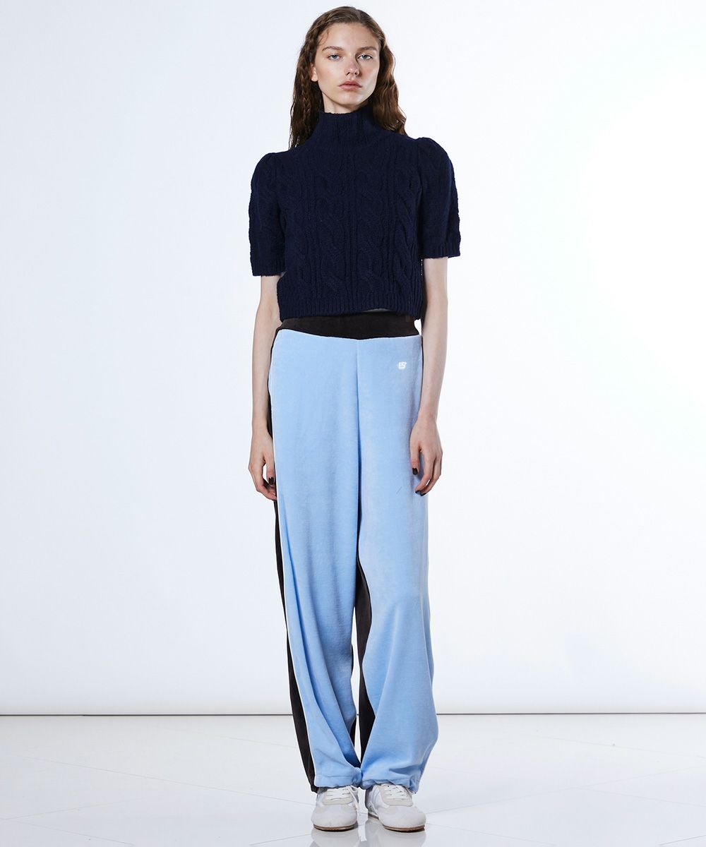 ESSENTIAL / 片畦ケーブルショートニット TOPS Night STORE | ダブル ESSENTIAL / 片畦ケーブルショートニット TOPS Night STORE | ダブル