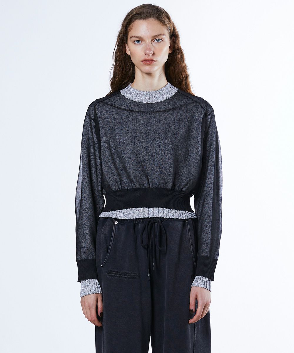 ESSENTIAL / フィラメン天竺 レイヤードトップス TOPS Night STORE