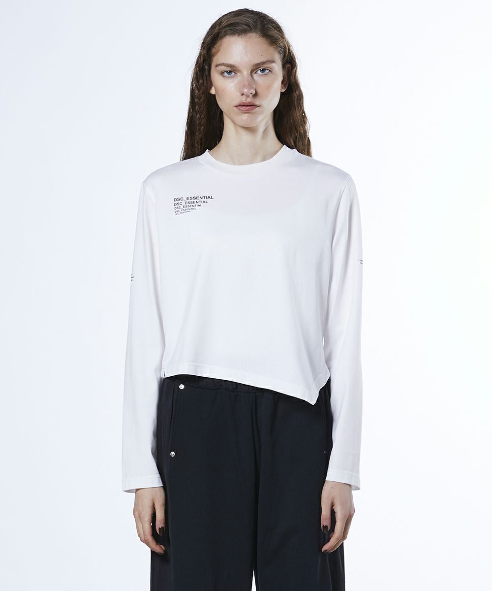 ESSENTIAL / 天竺アシンメトリーロンT TOPS Night STORE | ダブル