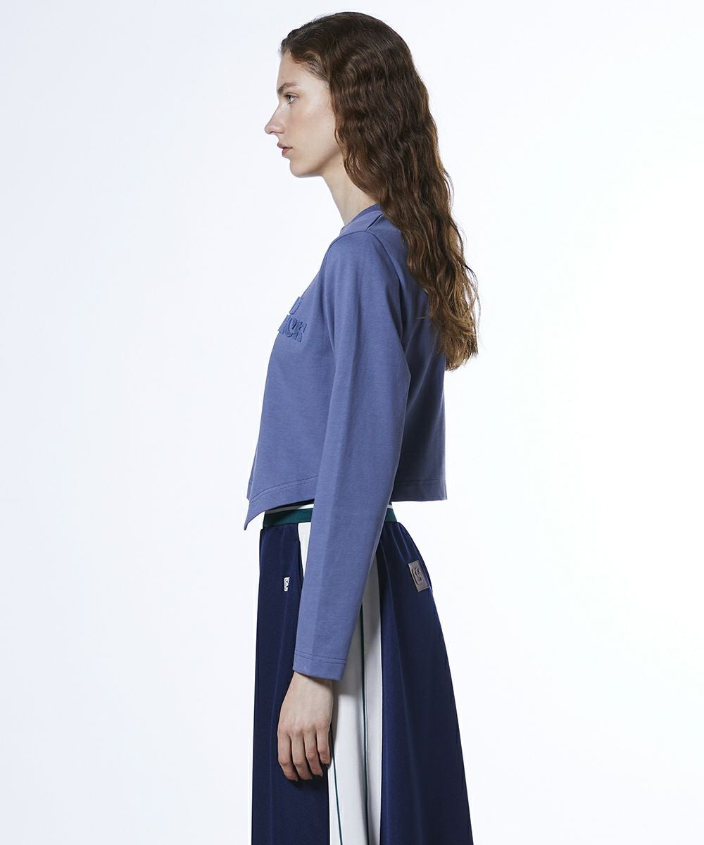 ESSENTIAL / メッセージロゴ アシンメトリーロンT TOPS Night STORE