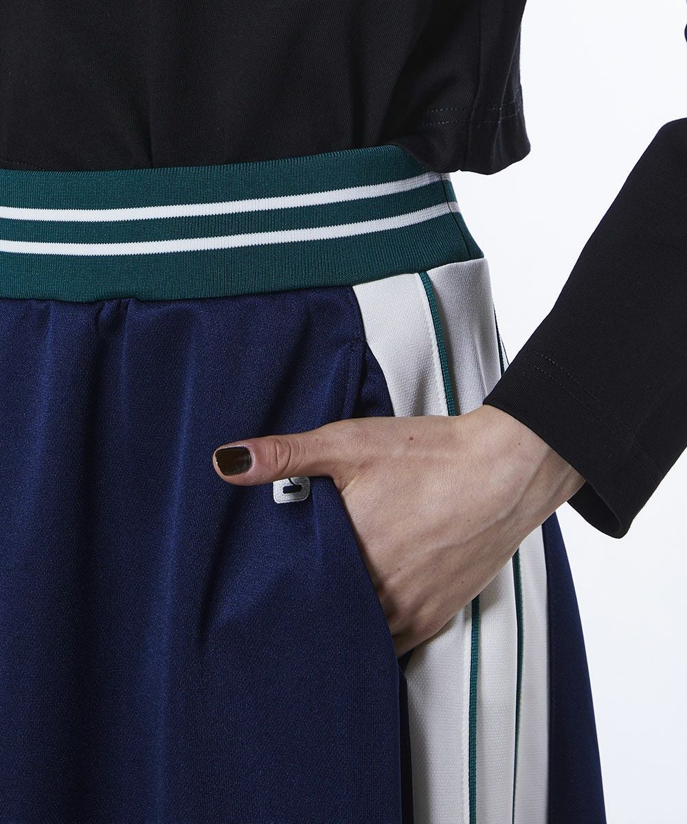 ESSENTIAL / 配色ラインジャージロングスカート BOTTOMS Night STORE