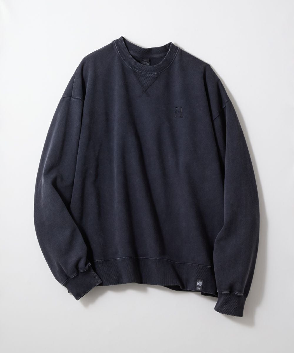 D/him H刺繍 インディゴ染スウェット TOPS Night STORE | ダブル