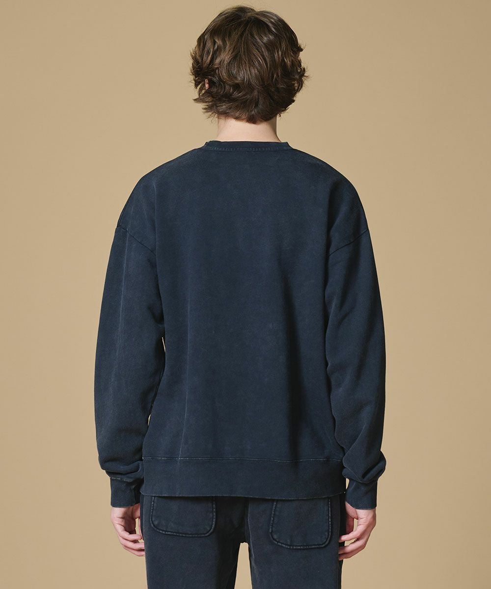 D/him H刺繍 インディゴ染スウェット TOPS Night STORE | ダブル