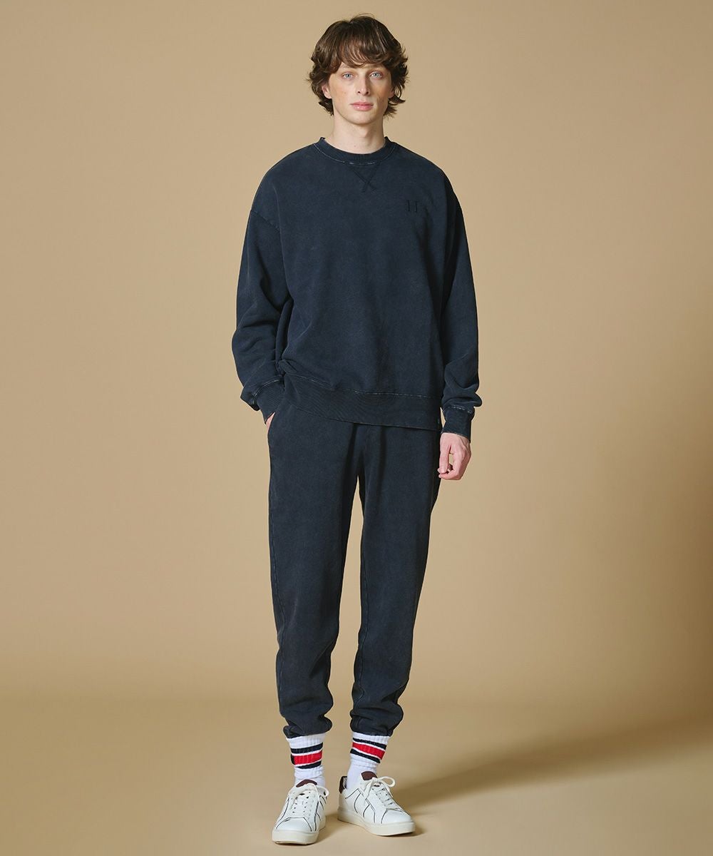 D/him H刺繍 インディゴ染スウェット TOPS Night STORE | ダブル