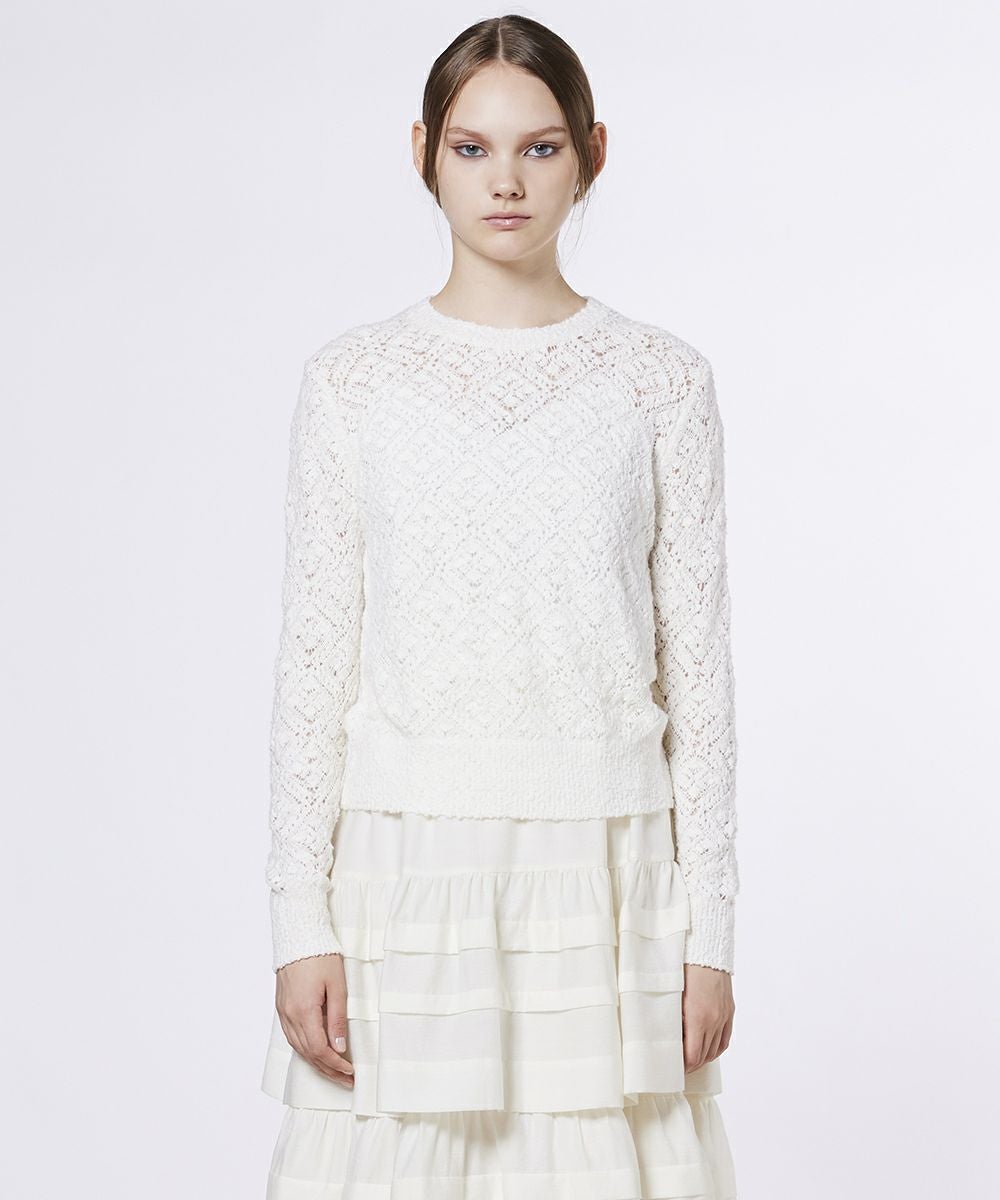SOVニット♡ Sov. / 透かし柄スラブニット TOPS Night STORE | ダブルスタンダード