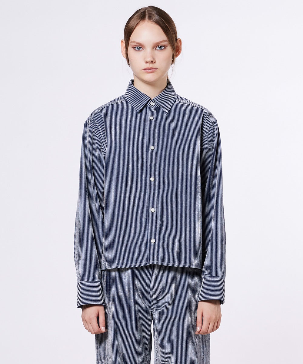 Sov. / デニムフロッキープリントシャツ OUTERS Night STORE | ダブル