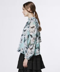 Sov. / フラワーシフォン ボウタイブラウス TOPS Night STORE | ダブル 