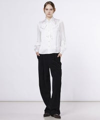 Sov. / サテンギャザーボウタイブラウス TOPS Night STORE | ダブル 