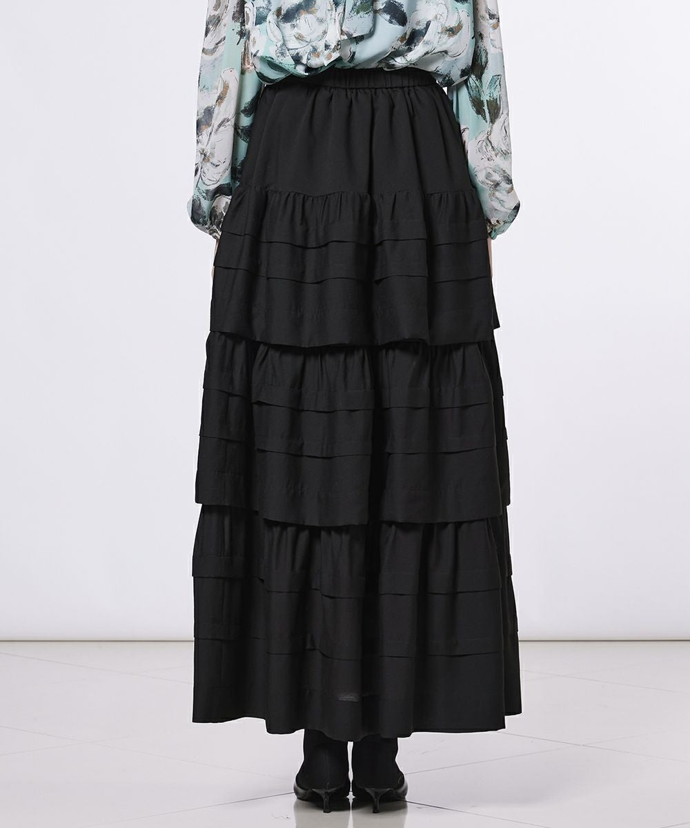Sov. / クレープシフォン ティアードスカート BOTTOMS Night STORE