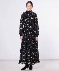 Sov. / バタフライプリント シフォンワンピース DRESS Night STORE 